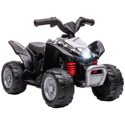 Honda Licensed 6V Kids Electric Quad Bike Ride-On ATV – Black (Ages 1.5-3)