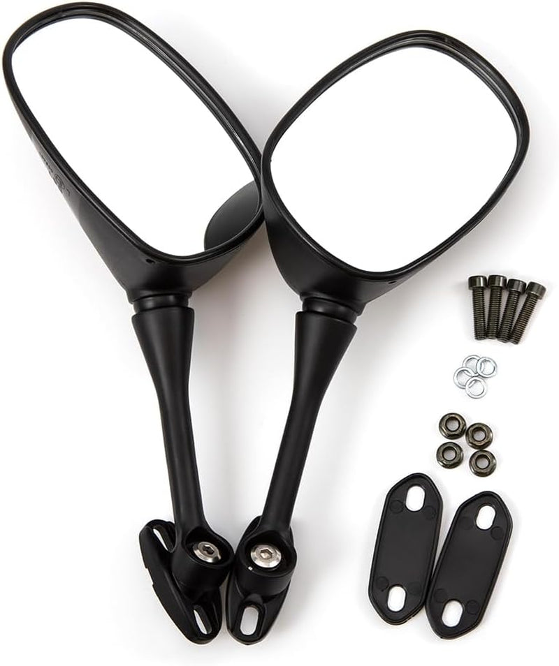 Motorcycle Rearview Mirrors – Adjustable Side Mirrors for Honda CBR250 (2011-2012), CB1300S (2003-2012), CBR600RR (2003-2011) | Wide-Angle Clear Vision with Mounting Kit