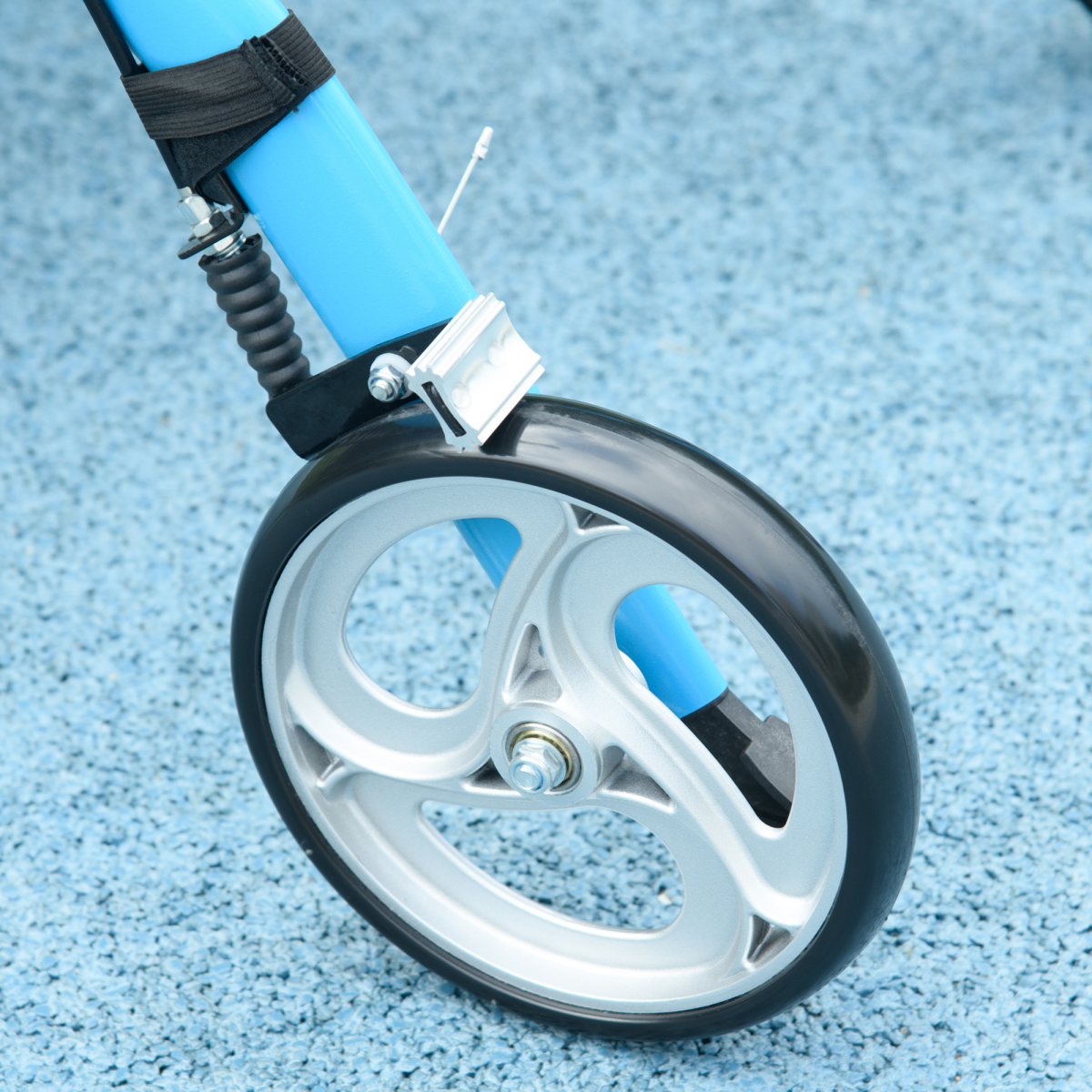 Lightweight 4-Wheel Rollator Walker with Seat, Bag & Dual Brakes – Adjustable Height (Blue) - All Round Fitness