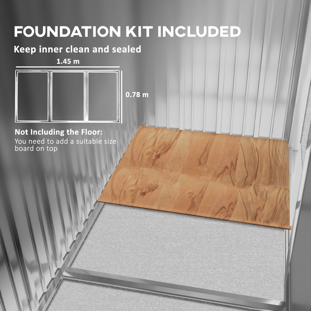 Small Steel Garden Shed with Adjustable Shelf & Lock – Compact 5x3 Lean-to Bike Shed - All Round Fitness