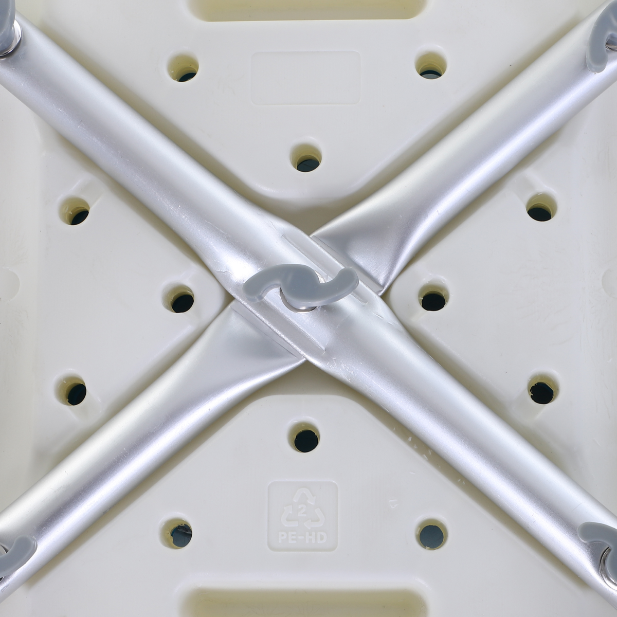 Adjustable Non-Slip Aluminum Bath Stool with Shower Hole - Comfort & Safety - All Round Fitness