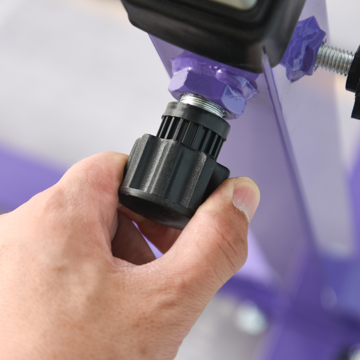 Adjustable Kids Gymnastics Bar – Horizontal Training Bar with Steel Frame & Beech Wood Top, 13 Height Levels (95–145cm), Stable ‘T’ Base – Purple - All Round Fitness