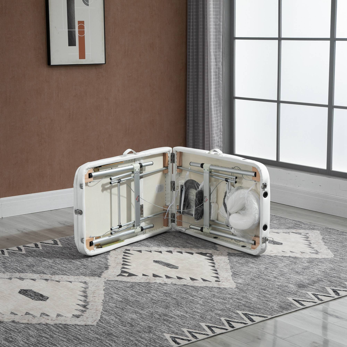 Ultimate Comfort HOMCOM Folding Massage Table with Adjustable Headrest - All Round Fitness