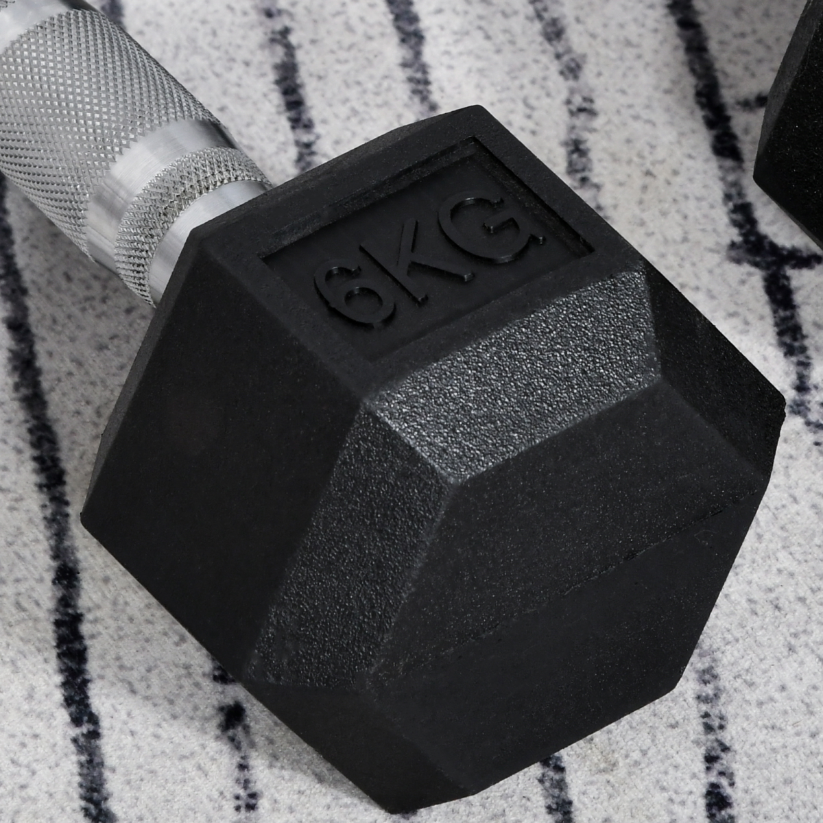 Hexagonal Dumbbell Set - 2x6kg for Home & Office Fitness, Durable & Safe! - All Round Fitness