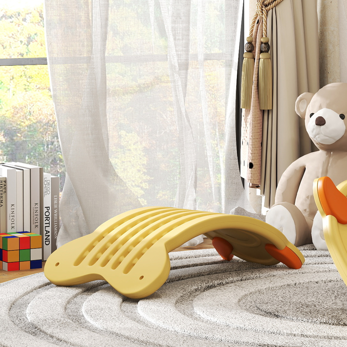 AIYAPLAY Balance Board for Kids – Balance Training & Sensory Play (Light Blue, Pink, Yellow)