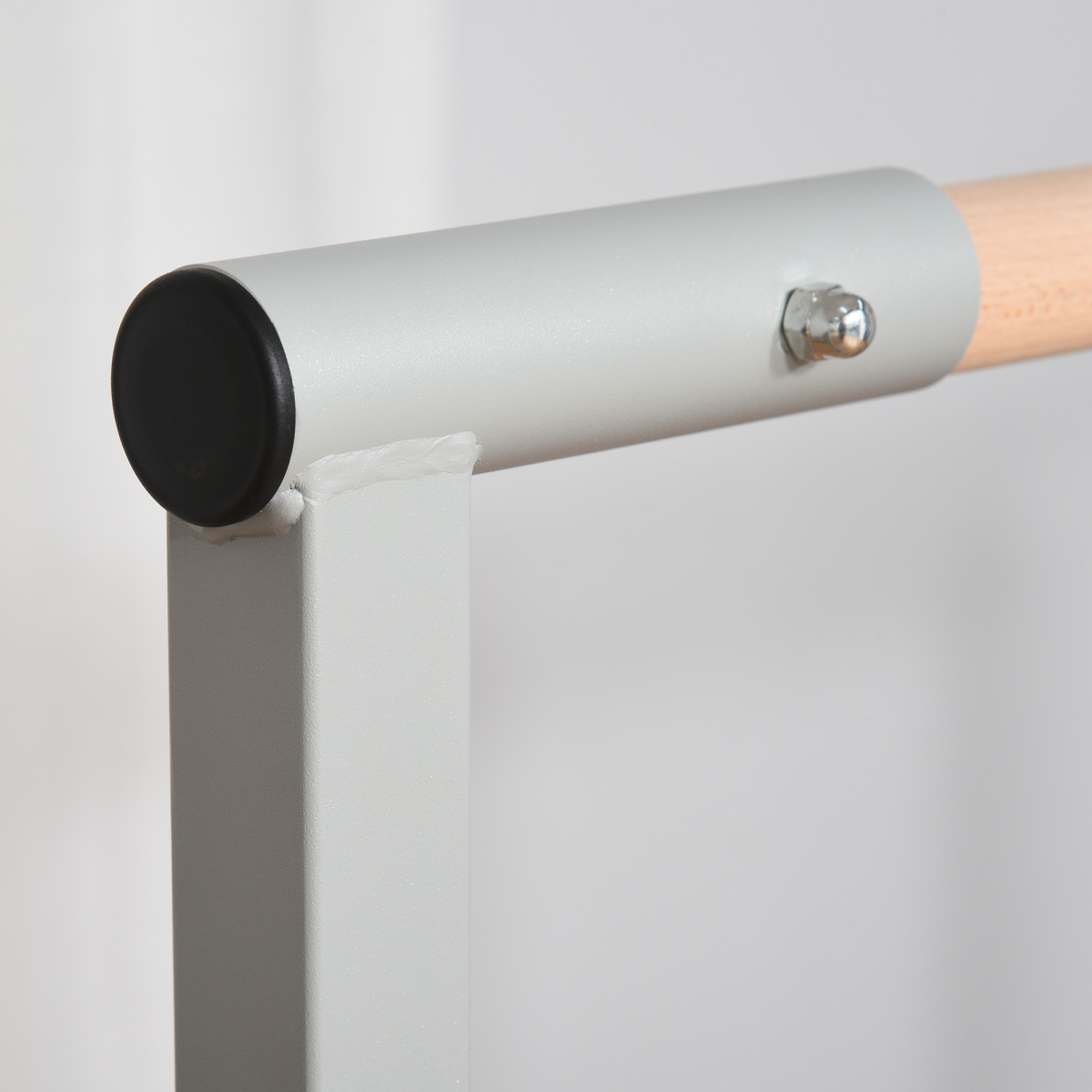 Adjustable Kids Gymnastics Bar – Horizontal Training Bar with Steel Frame & Beech Wood Top, 13 Height Levels (92–150cm), Stable ‘T’ Base – Blue - All Round Fitness