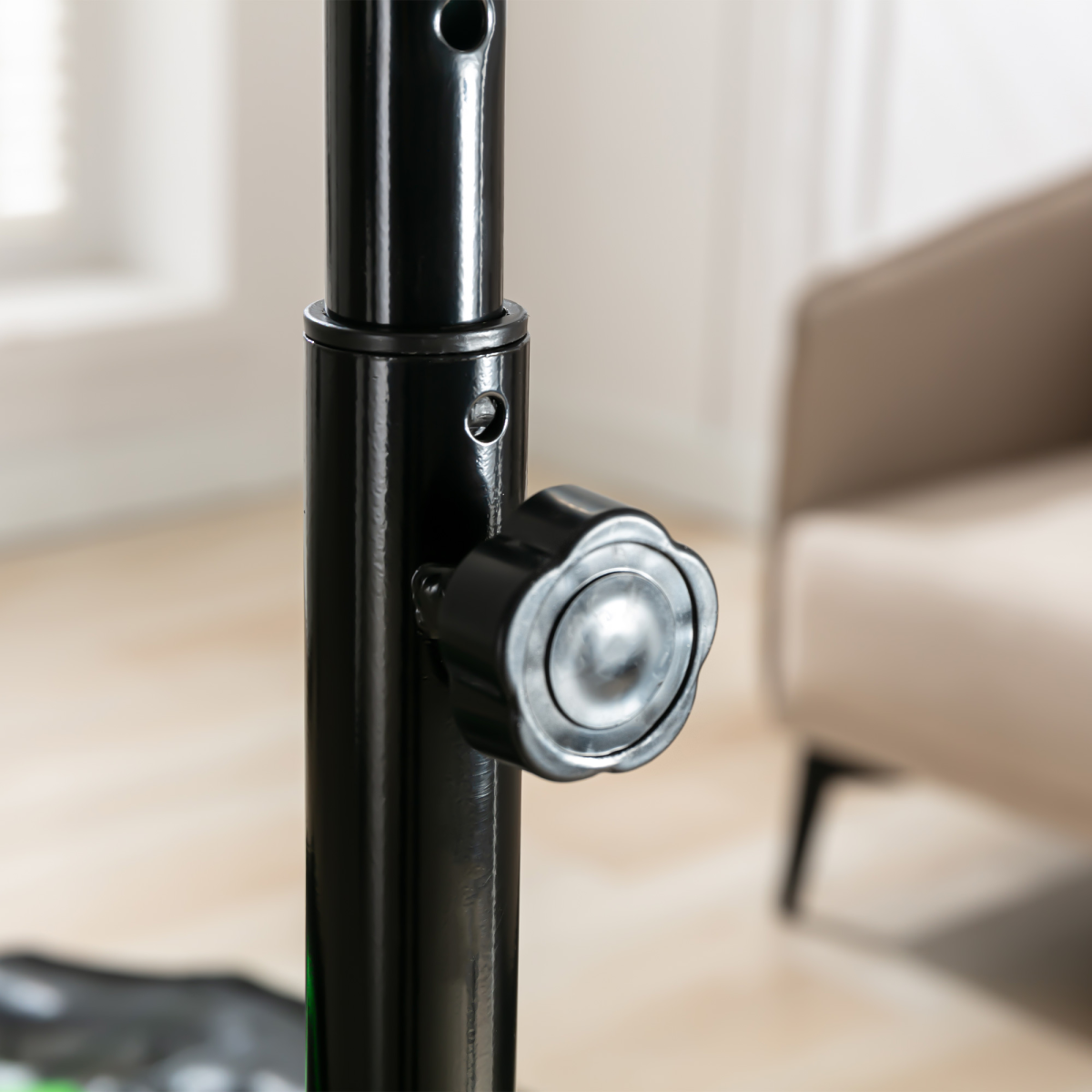 HOMCOM Foldable Trampoline Bouncer Jumper with Adjustable Handle for Adults & Teens – Green