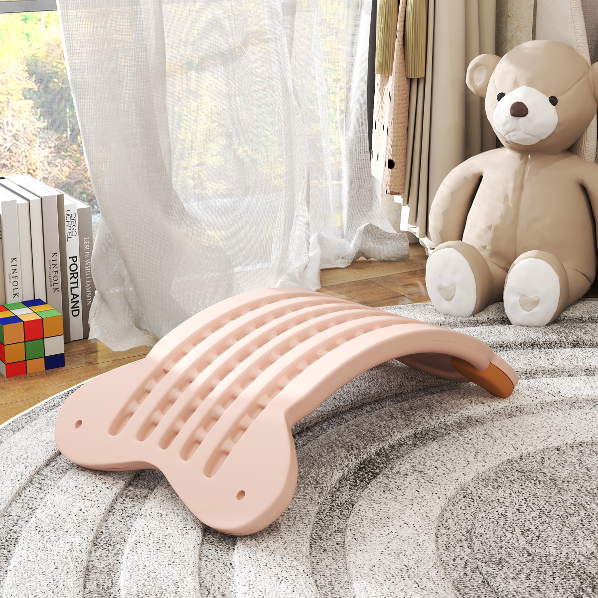 AIYAPLAY Balance Board for Kids – Balance Training & Sensory Play (Light Blue, Pink, Yellow)