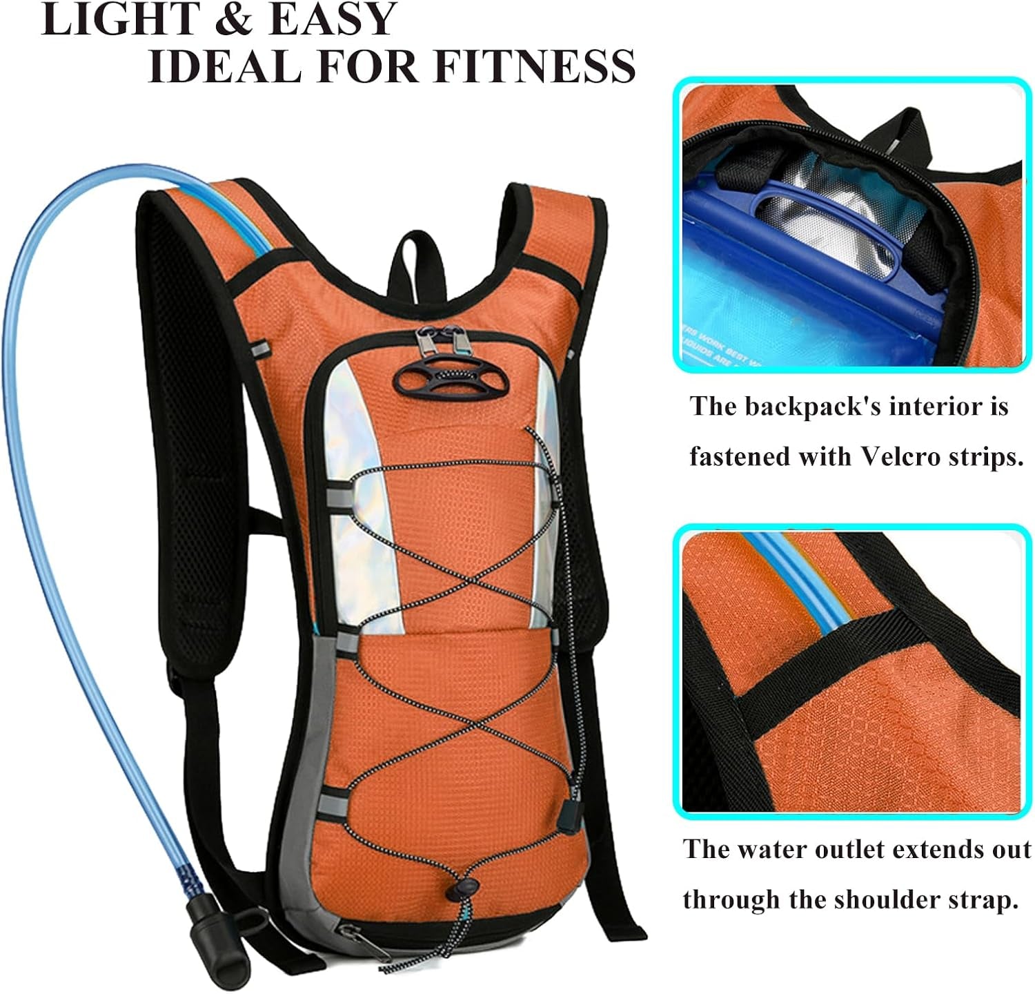 Hydration Backpack with 2L Water Bladder & Running Belt | Lightweight Waterproof Daypack for Cycling, Hiking & Outdoor Sports