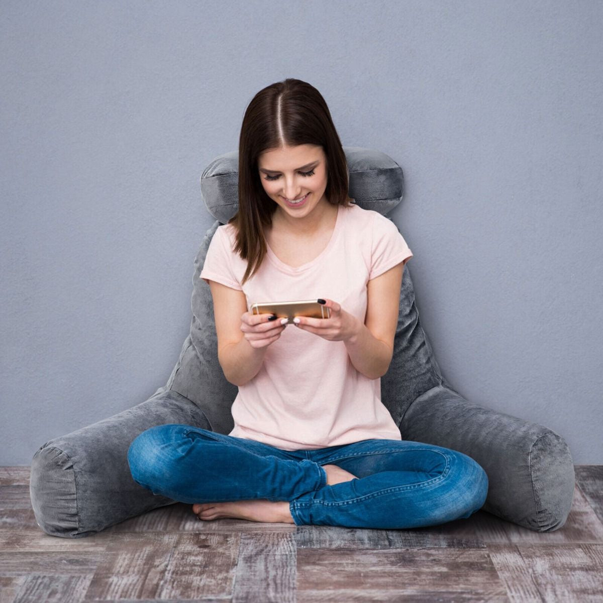 Extra Large Reading Pillow with Removable Neck Support