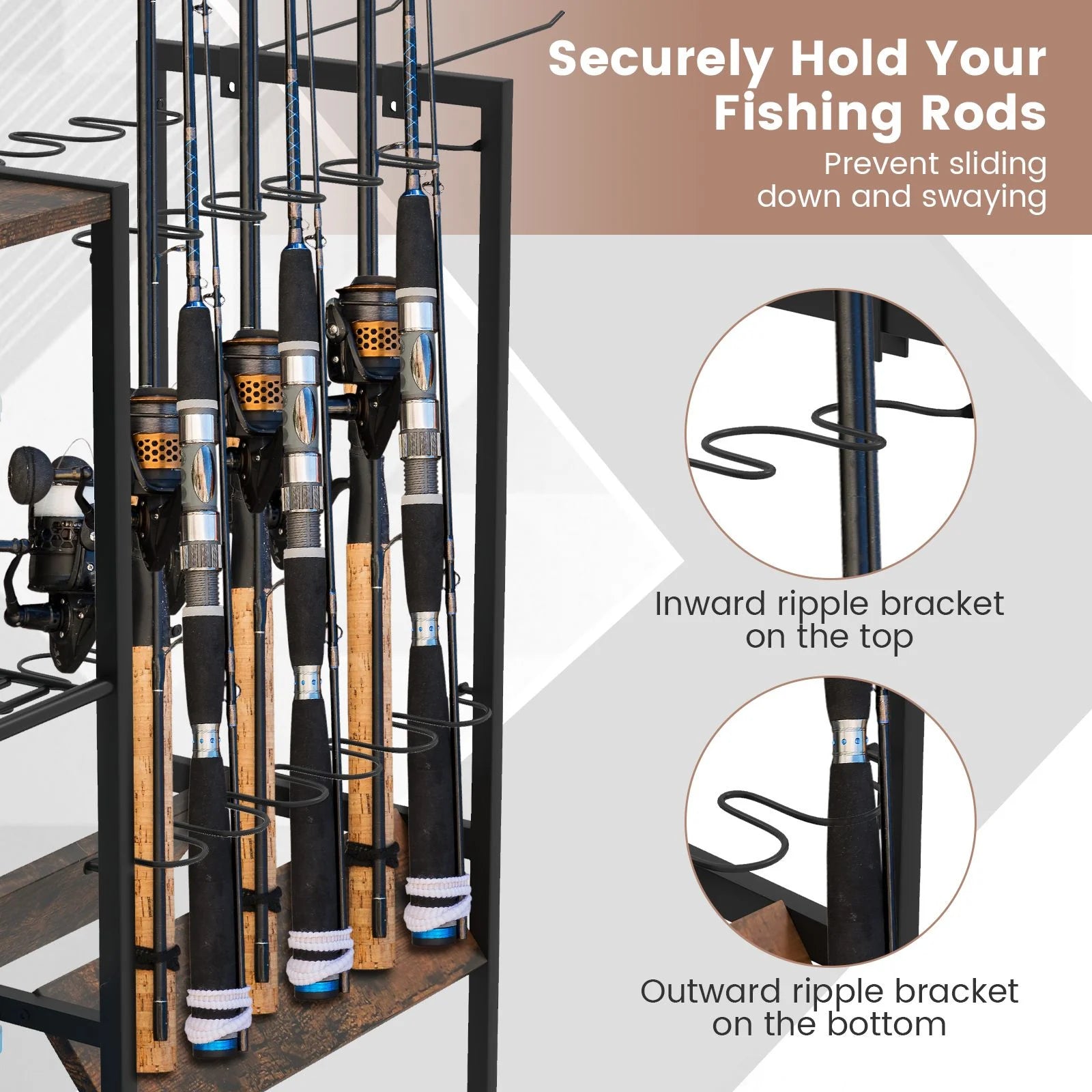 Lockable Universal Wheel Fishing Rod Holder