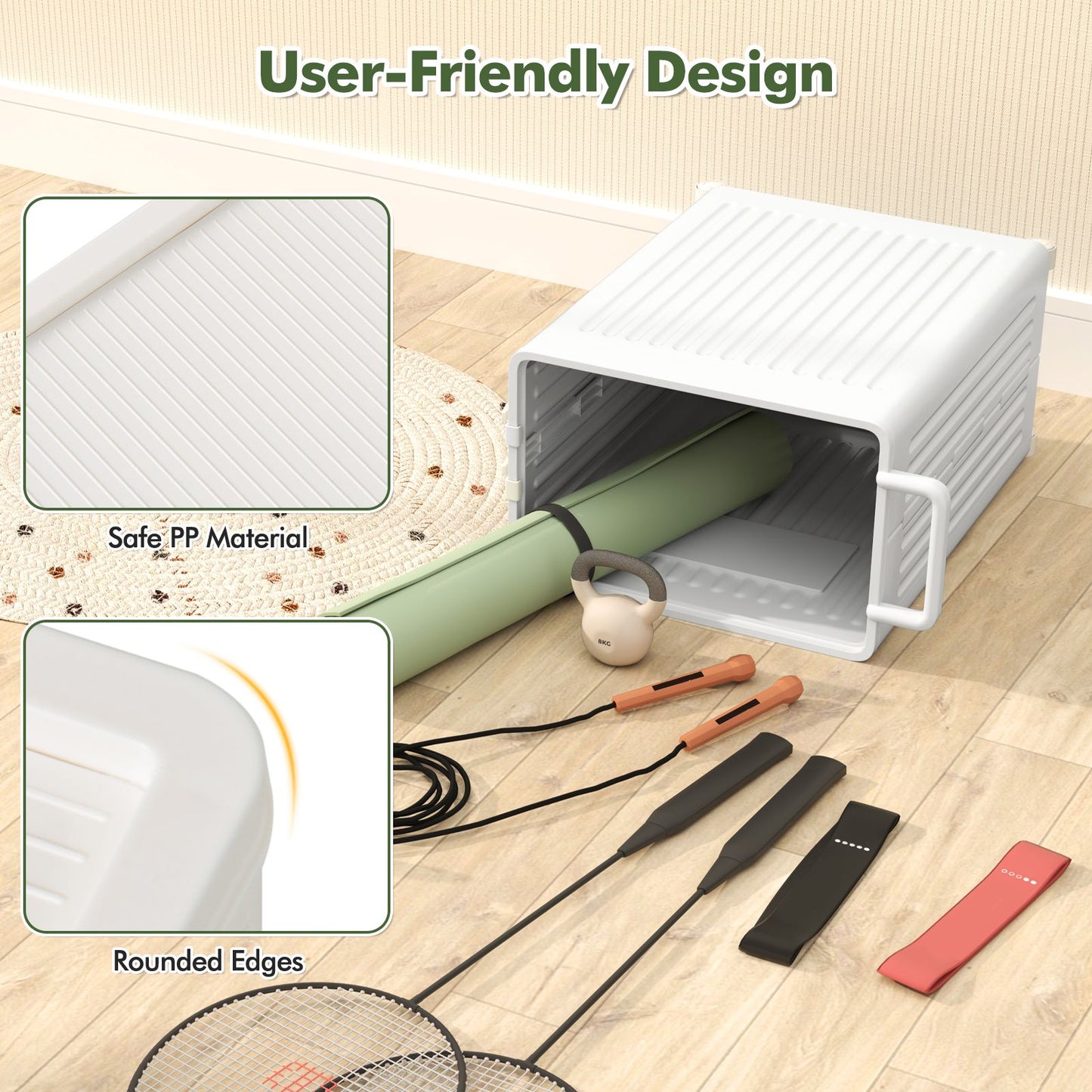 Rolling Yoga Mat Storage Basket Collapsible Laundry Hamper