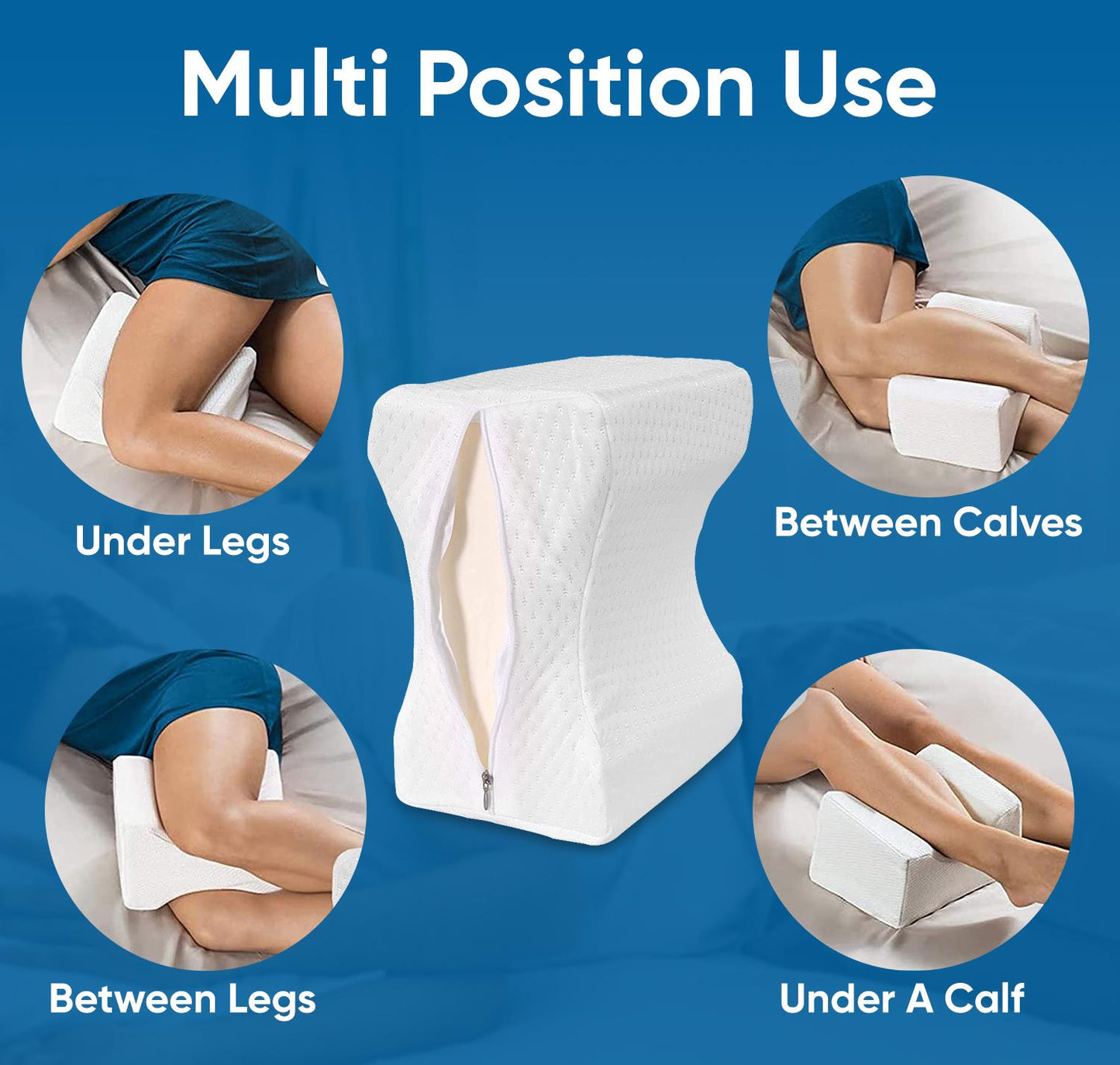 Ultimate Comfort Memory Foam Leg Pillow for Perfect Alignment & Support - All Round Fitness