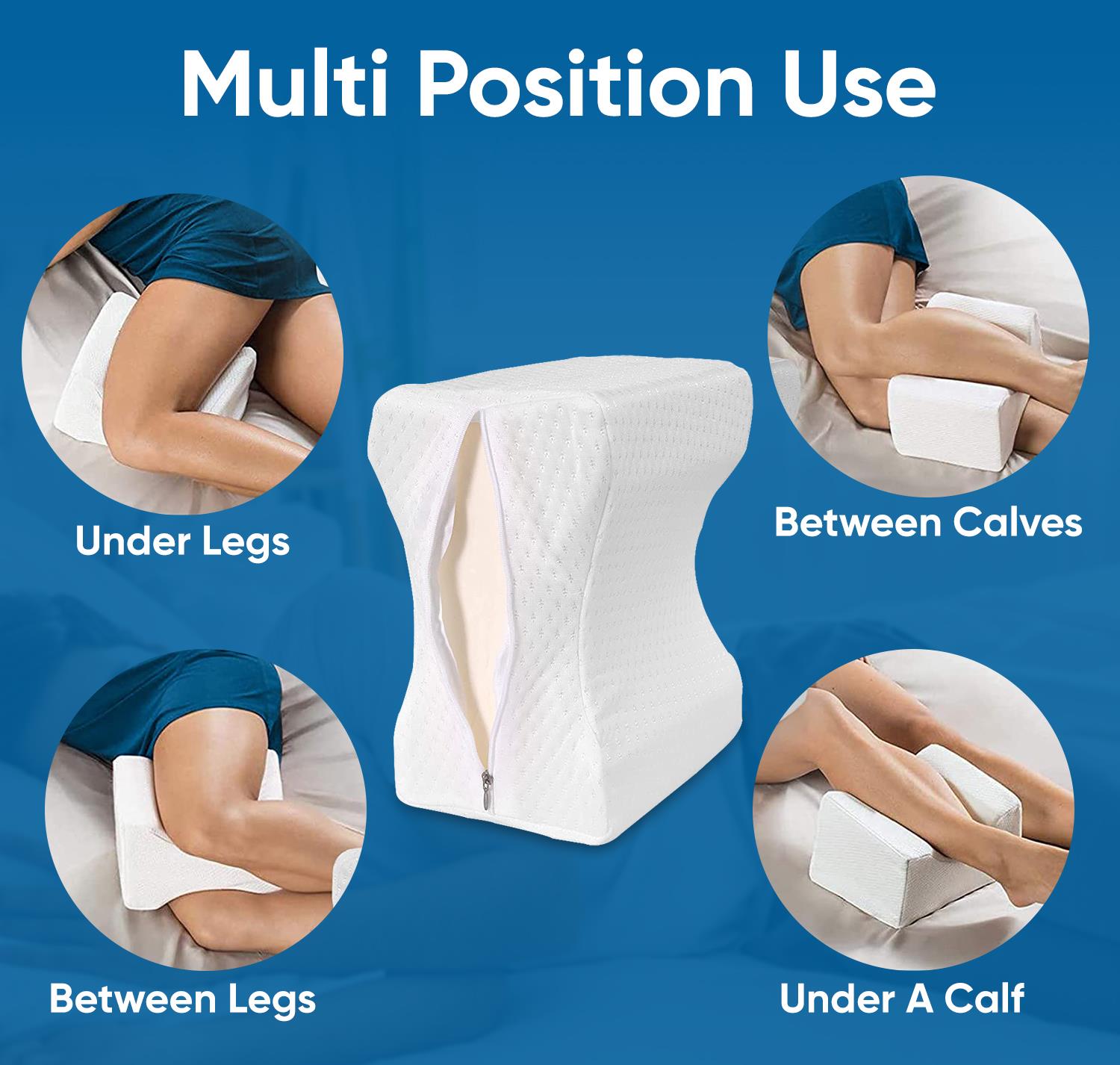 Ultimate Comfort Memory Foam Leg Pillow for Perfect Alignment & Support - All Round Fitness