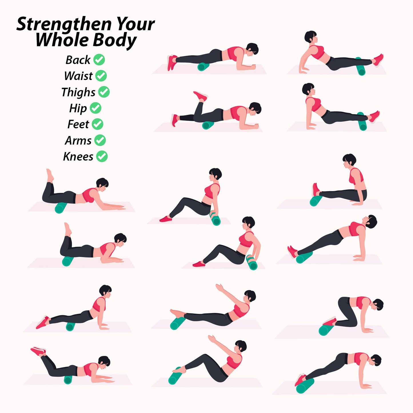 Ultimate Yoga Foam Roller - Soothe Soreness, Enhance Recovery, Lightweight Design - All Round Fitness