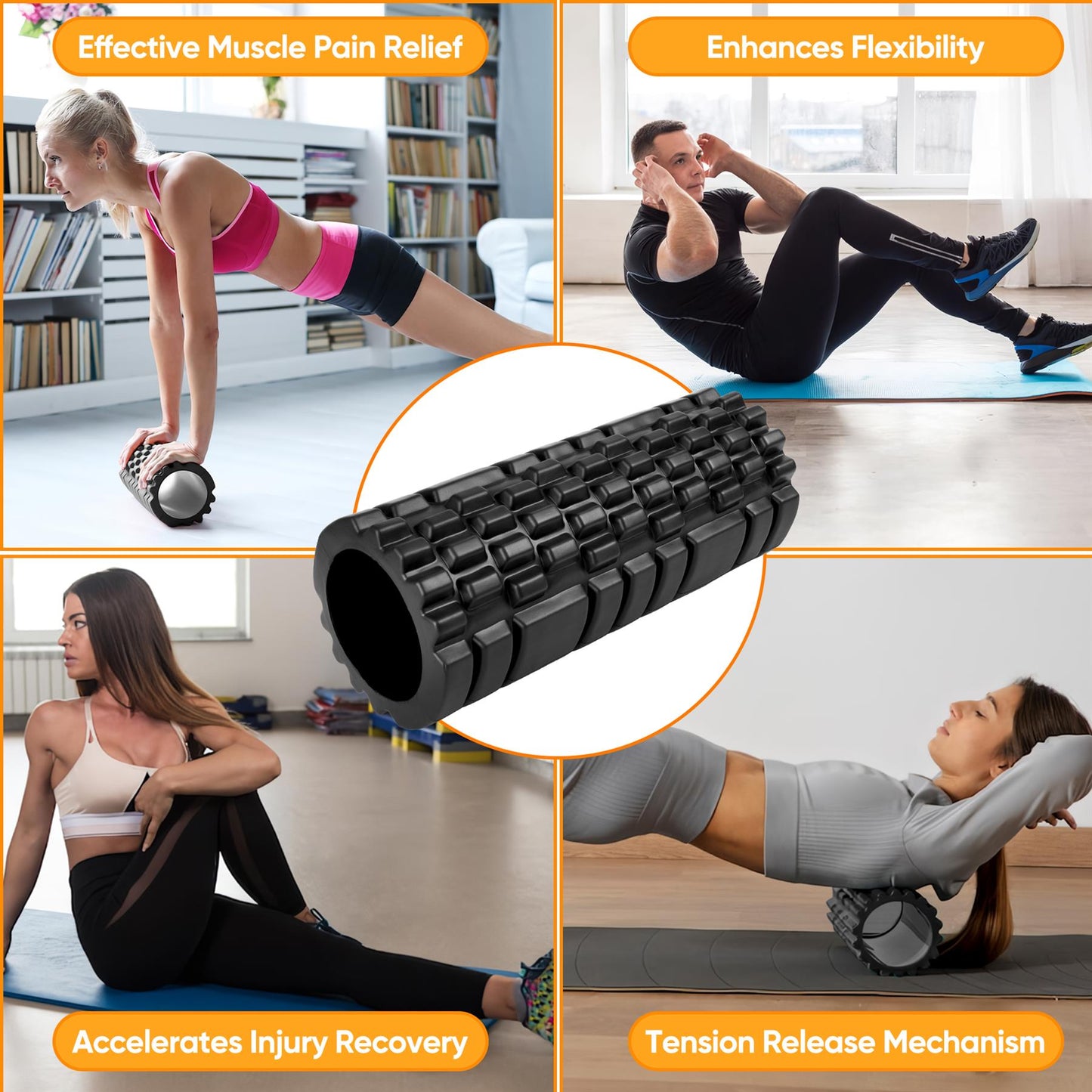 Ultimate Yoga Foam Roller - Soothe Soreness, Enhance Recovery, Lightweight Design - All Round Fitness