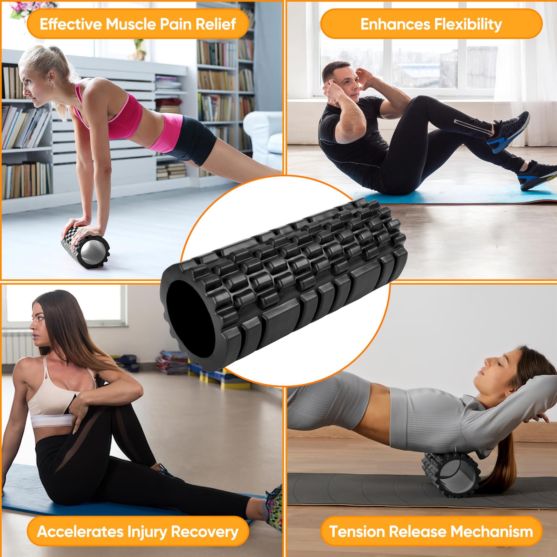 Ultimate Yoga Foam Roller - Soothe Soreness, Enhance Recovery, Lightweight Design - All Round Fitness