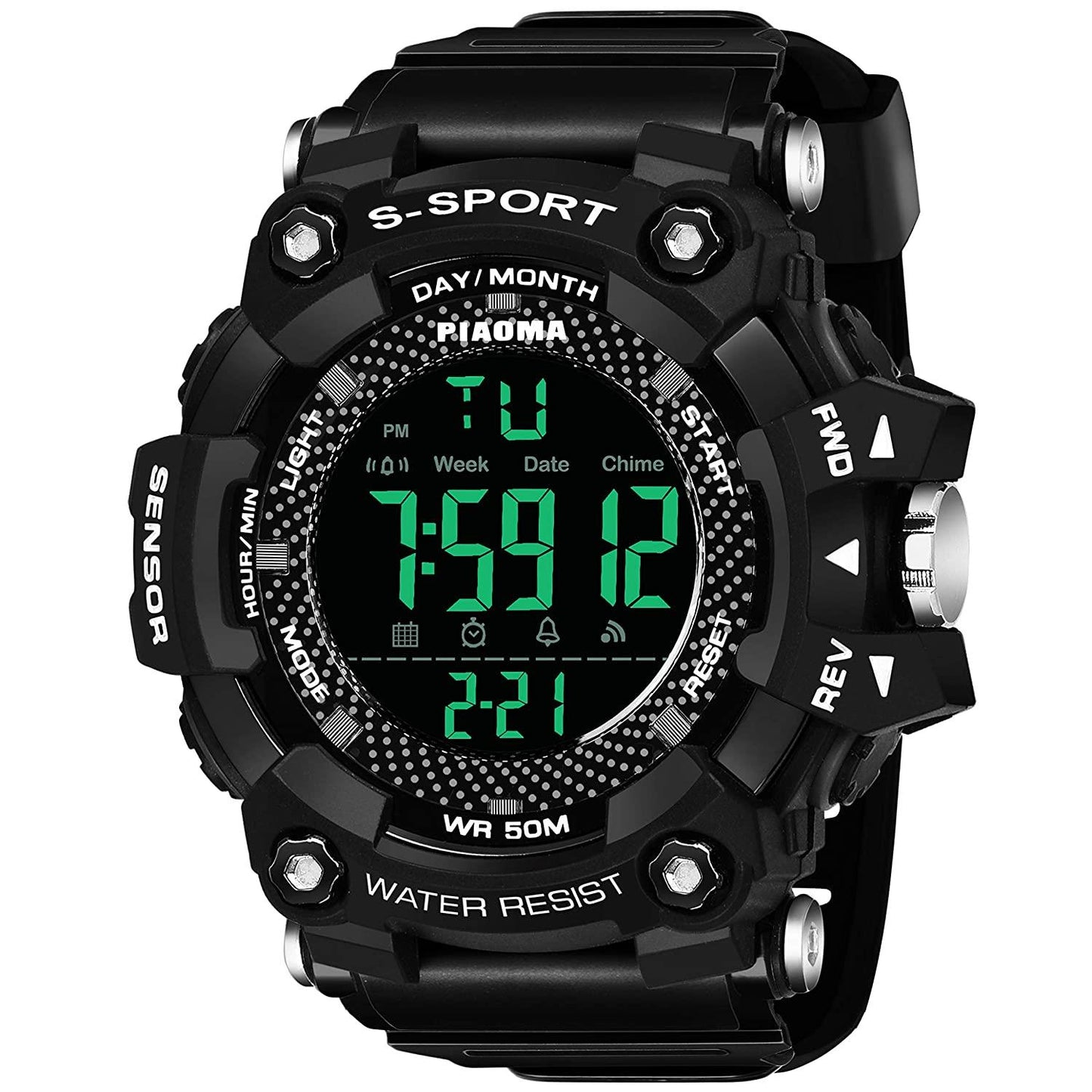 Piaoma Men’s Digital Waterproof Watch – Multi-Function Sport & Casual Timepiece (Assorted Models & Colours) - All Round Fitness
