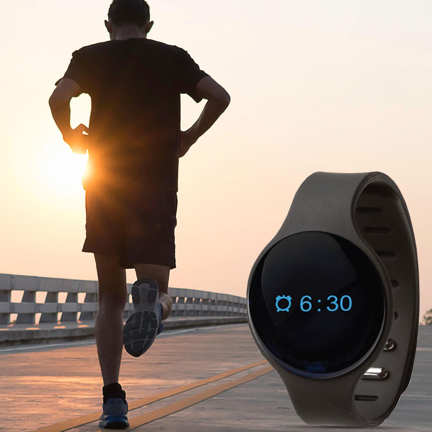 Bas-Tek Sport Lightweight Bluetooth Fitness Tracker Watch – Black