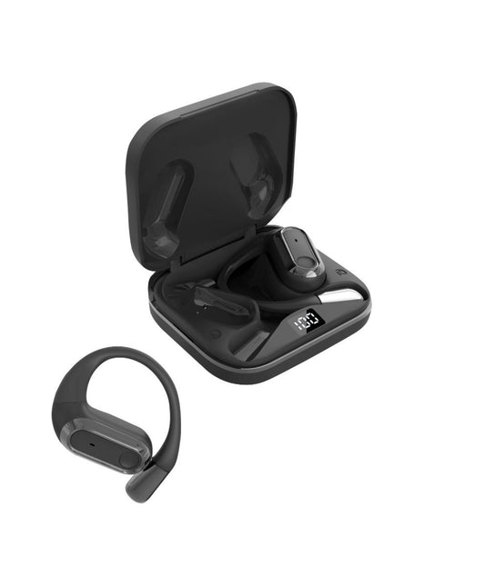 WYEWAVE Open Ear Wireless Pro-Sport Earbuds w/ 30H Playtime & Charging Case – Black