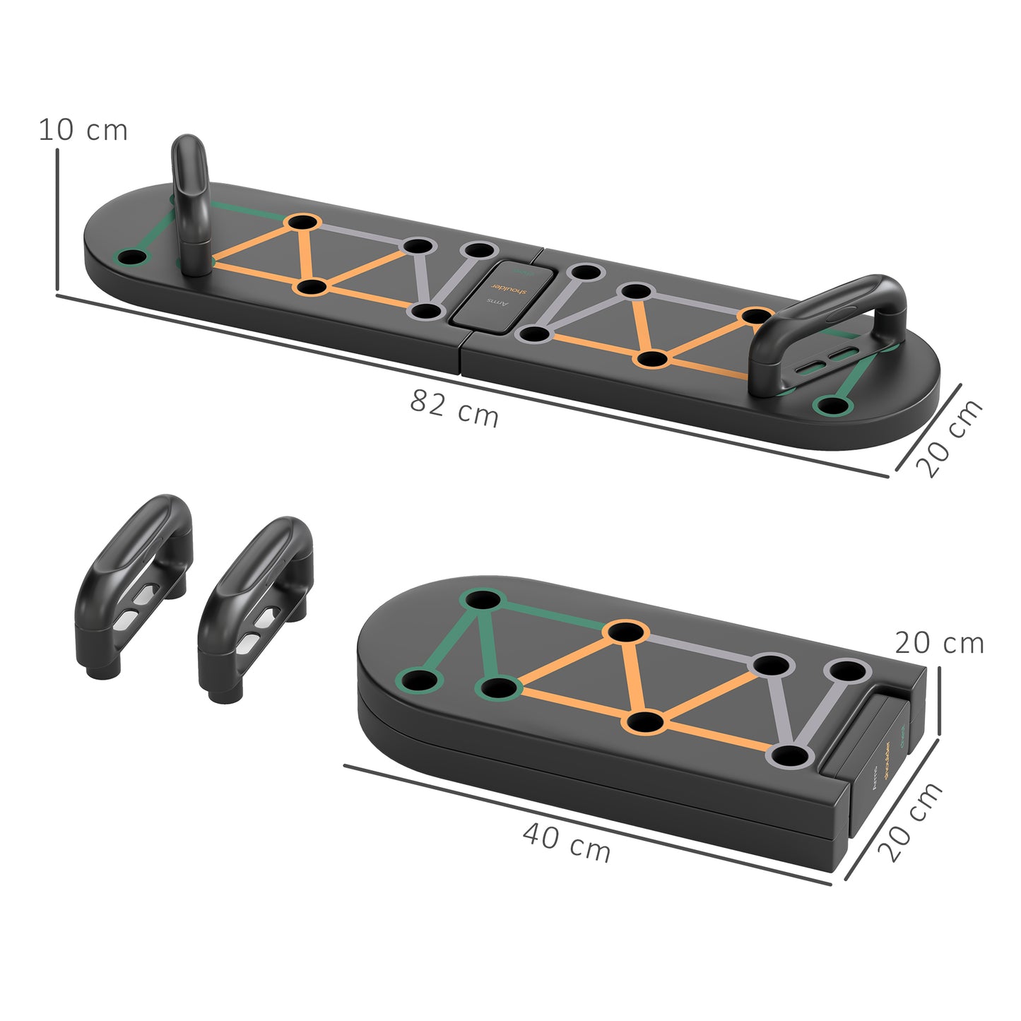 11-in-1 Foldable Push-Up Board with Press-Up Handles – Compact Home Gym Trainer