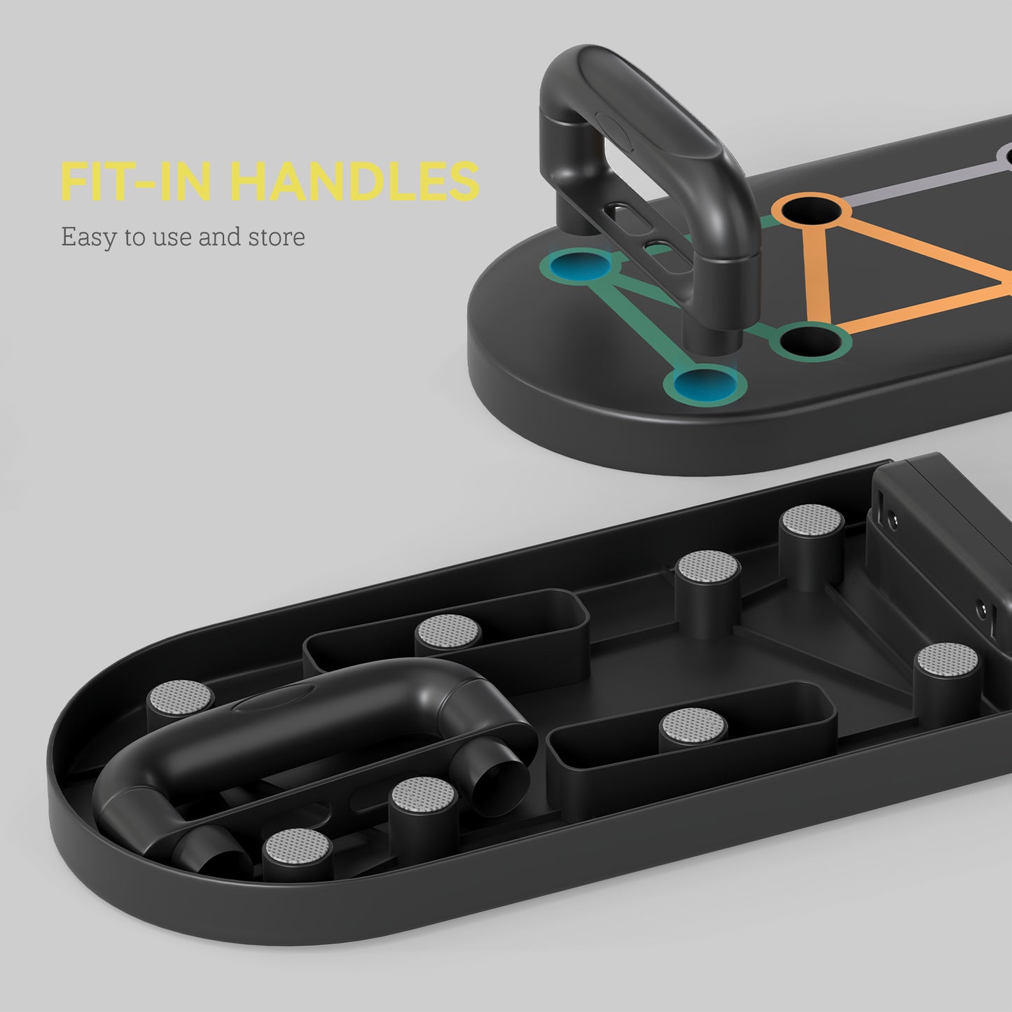 11-in-1 Foldable Push-Up Board with Press-Up Handles – Compact Home Gym Trainer