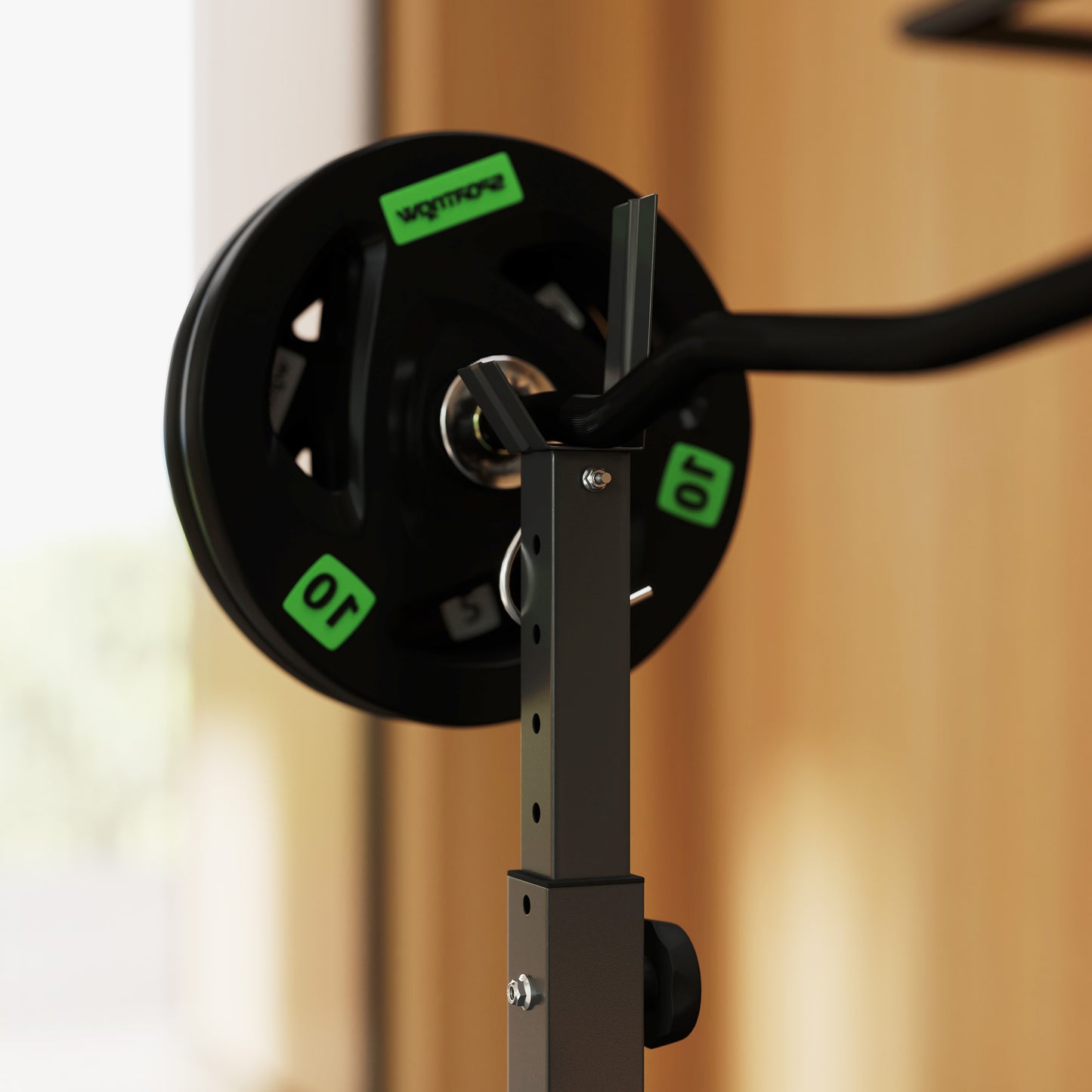 Multi-Exercise Adjustable Weight Bench with Bench Press Rack, Leg & Preacher Curl Attachments