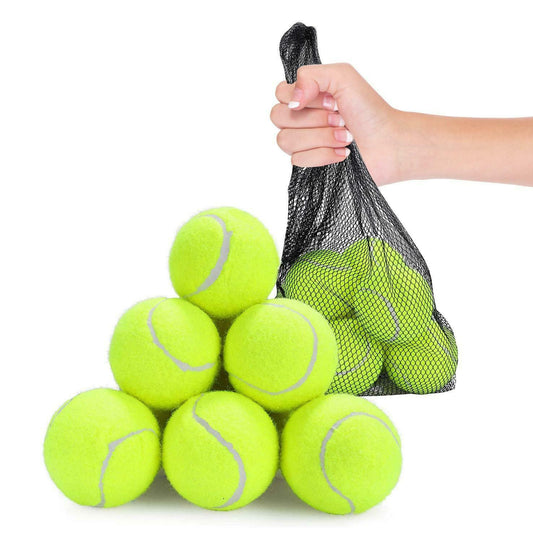 Aspect Pressureless Tennis Balls with Mesh Carry Bag – Training & Practice Balls for Beginners and Pets, Pack of 12