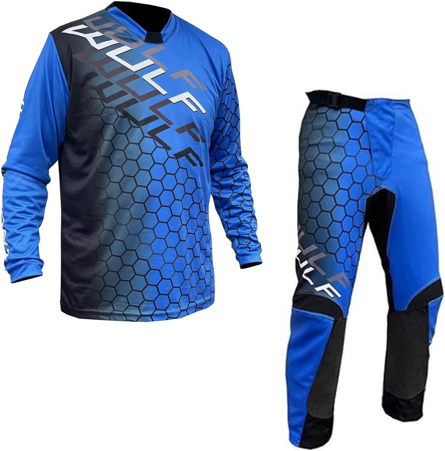 WULF MX 2024 Kids Motocross Race Suit - Off-Road Trials Enduro Kart ATV MTB Dirt Bike Junior Apparel Set