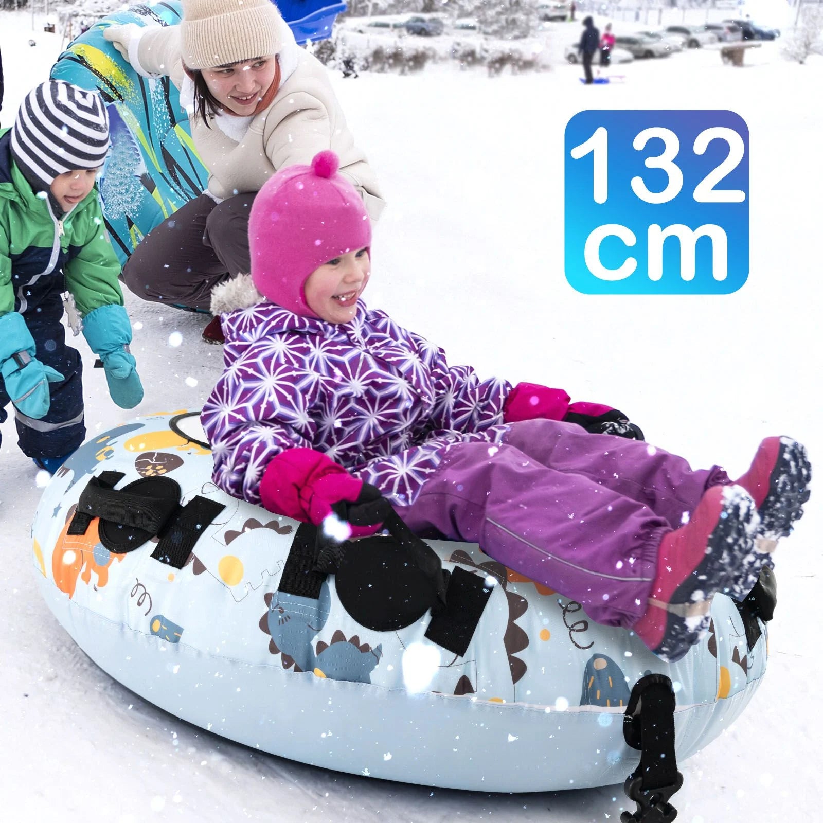52-Inch Heavy-Duty Snow Tube with Premium Oxford Fabric Cover