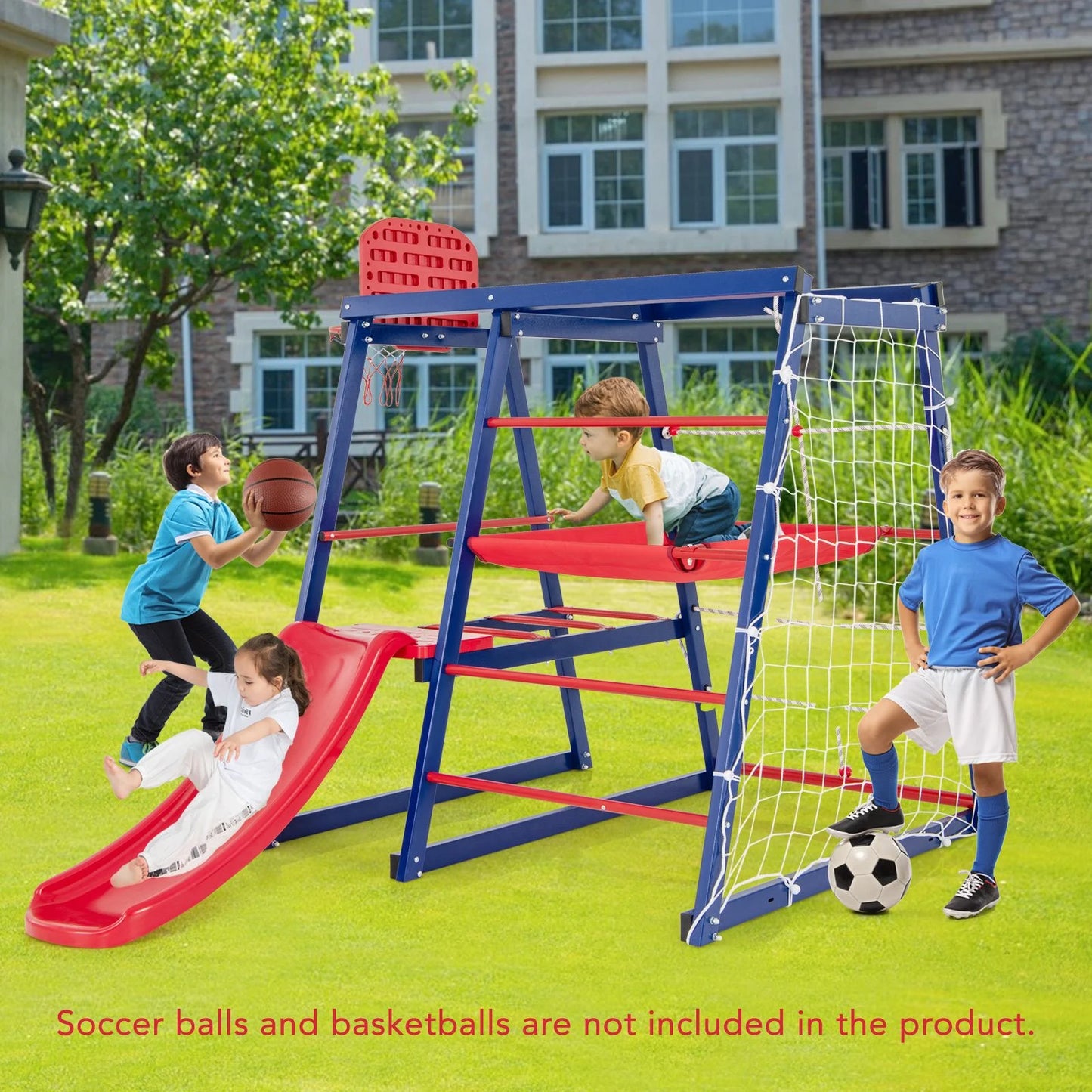 7-in-1 Jungle Gym Playset for Toddlers Aged 3-7