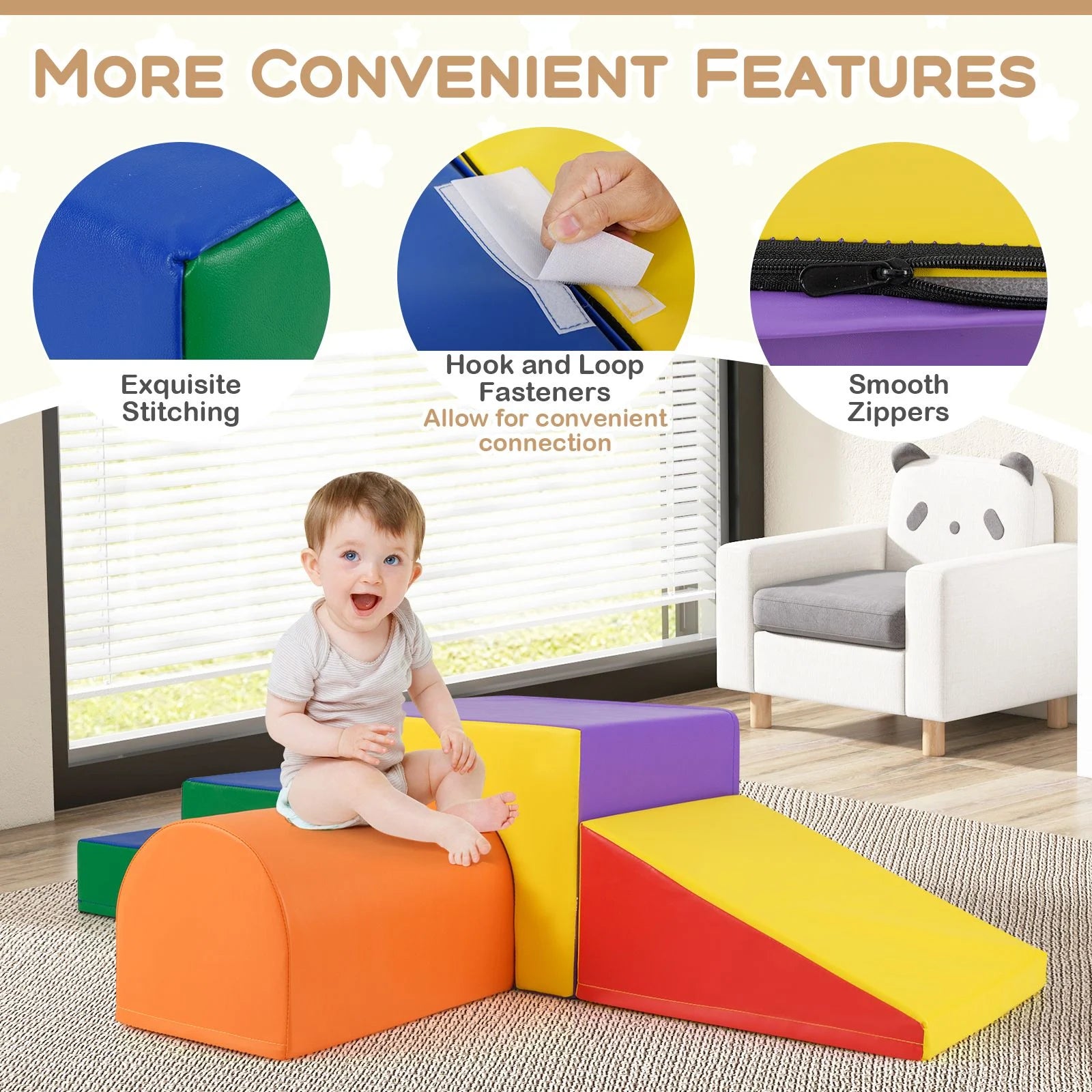 Infant and Toddler Climbing and Crawling Foam Block Play Set