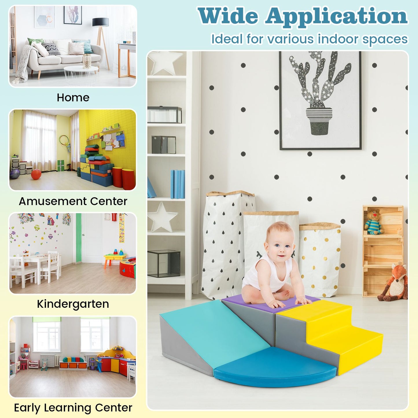 4-Piece Infant Foam Climbing and Crawling Play Set