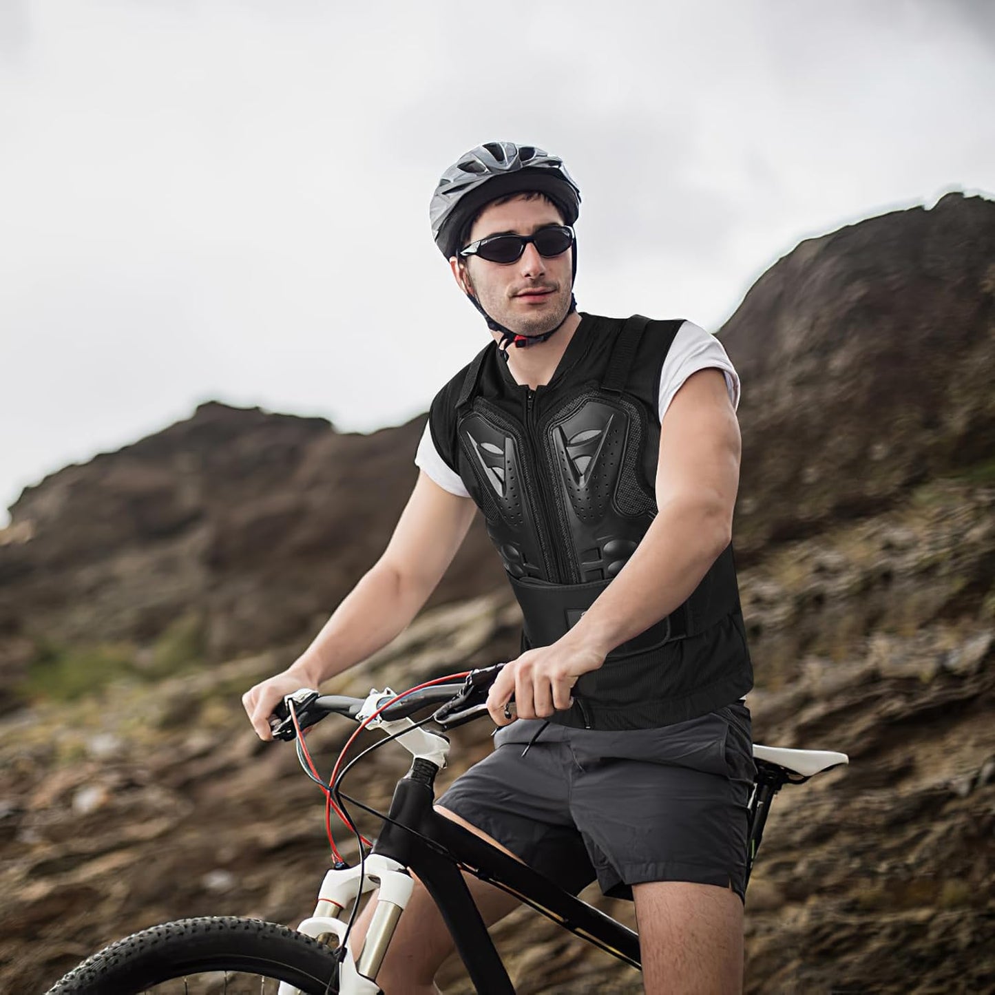 Motorcycle Body Armour Vest | Adult Chest, Back & Spine Protector | Lightweight Motocross & Skiing Protective Gear