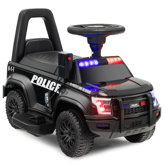 6V Kids Ride-On Police Car with Siren Lights, Megaphone & Hidden Storage | Electric Ride-On Toy for Toddlers