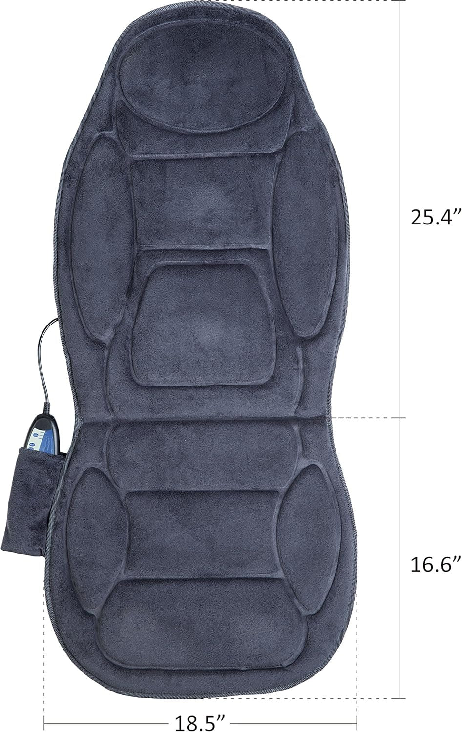 Back Massager with Heat – Vibration Massage Seat Cushion for Back and Thigh Pain Relief | 6 Motors, 2 Heat Levels & Timer | Relaxing Home and Office Chair Pad – Ideal Gift for Women & Men