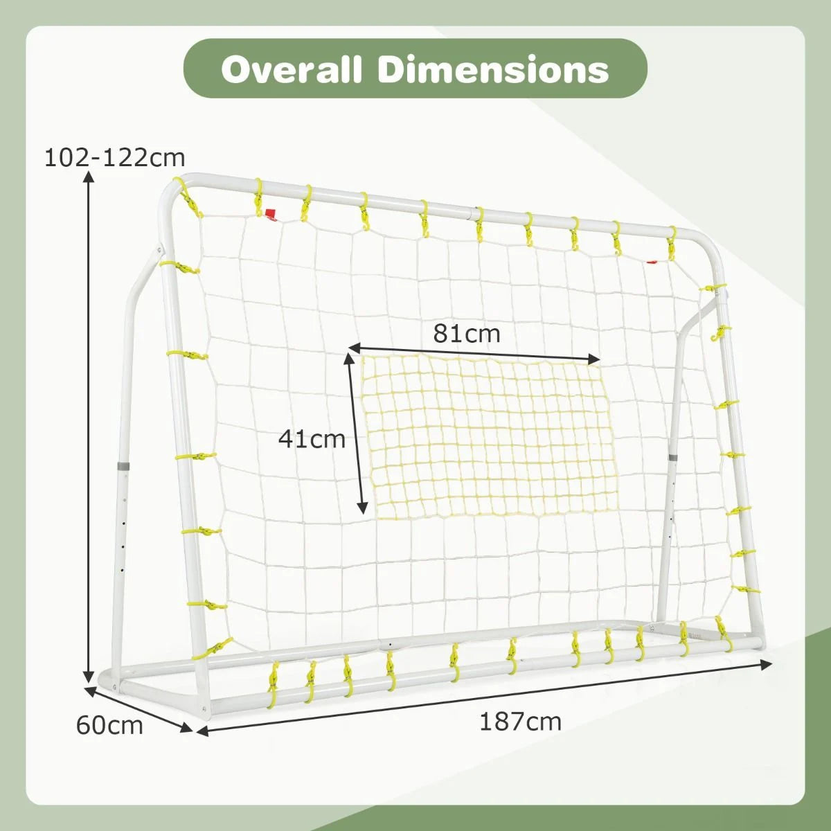 2-in-1 Soccer Rebounder and Goal for Children Aged 6 and Above