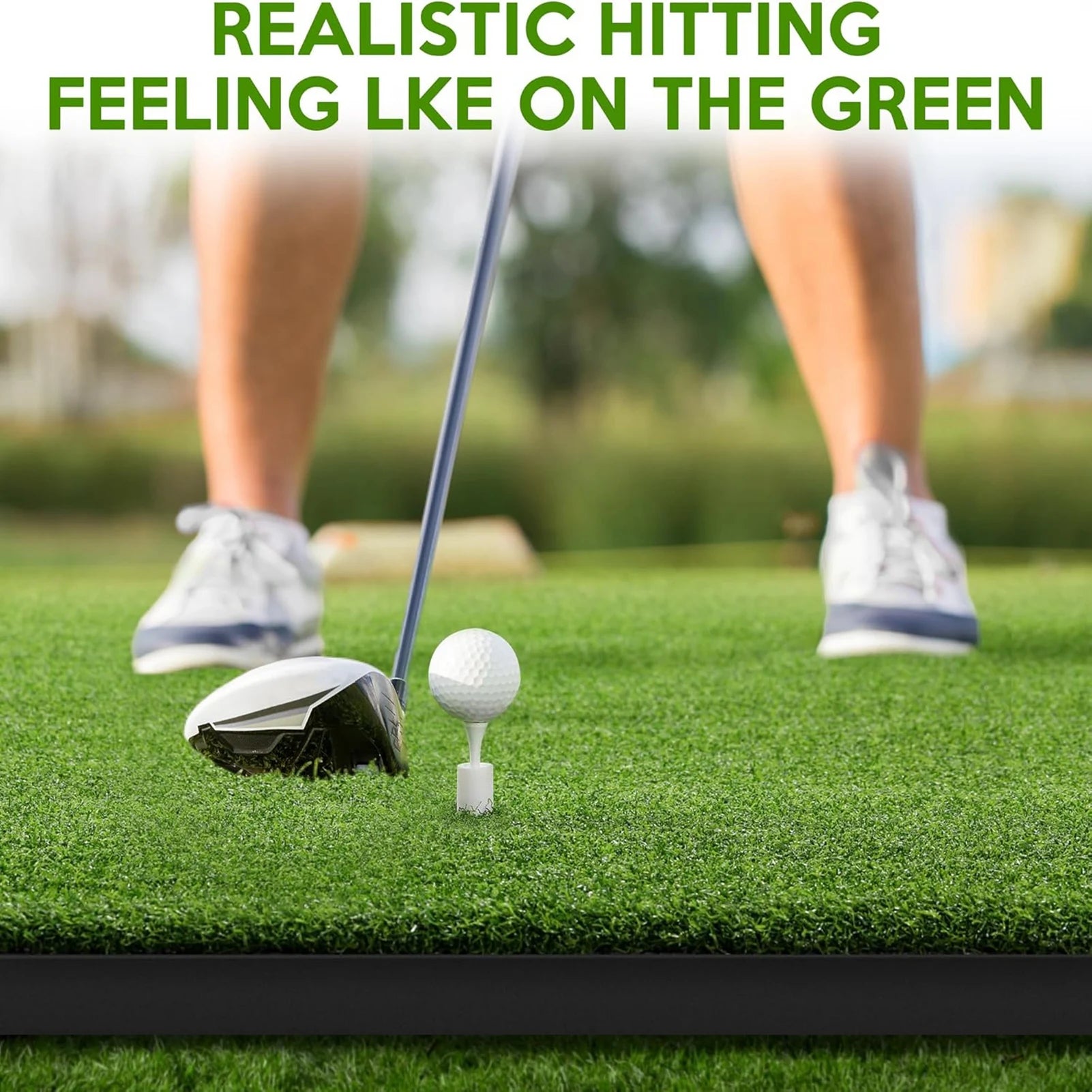 Artificial Turf Golfing Mat 5X4Ft Thickened Golfing Practice Hitting Mat with 9 Balls Indoors Outdoors Golfing Training Mat