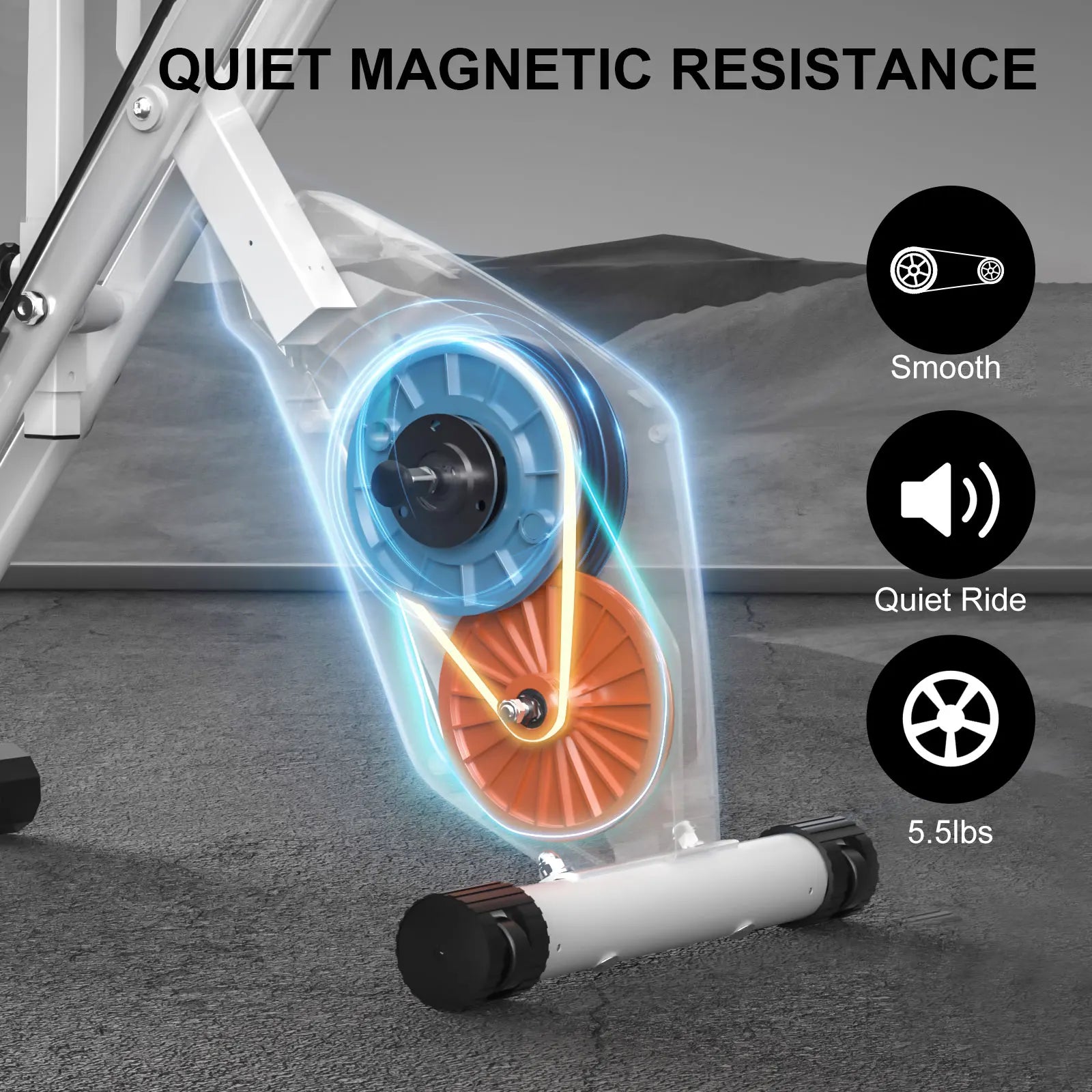 Foldable Exercise Bike 8 Resistance Exercise Bike with Heart Rate Sensors Fitness Bike LCD Stationary Fitness Bicycle for Indoor