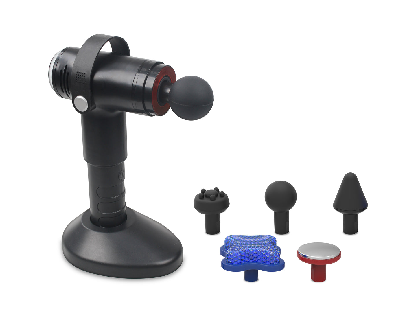 5-in-1 Deep Tissue Massage Gun with Interchangeable Heads & Rechargeable Battery