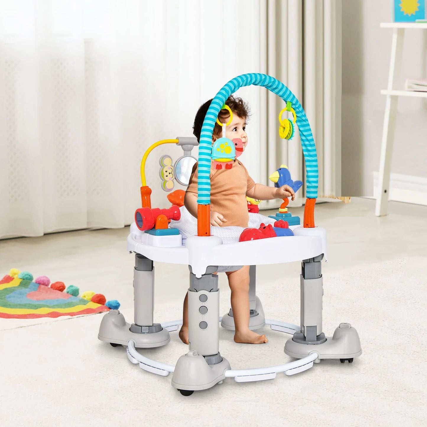 4-in-1 Baby Activity Center with Walker, Bouncer & Play Mat – For Babies Aged 0–2 Years
