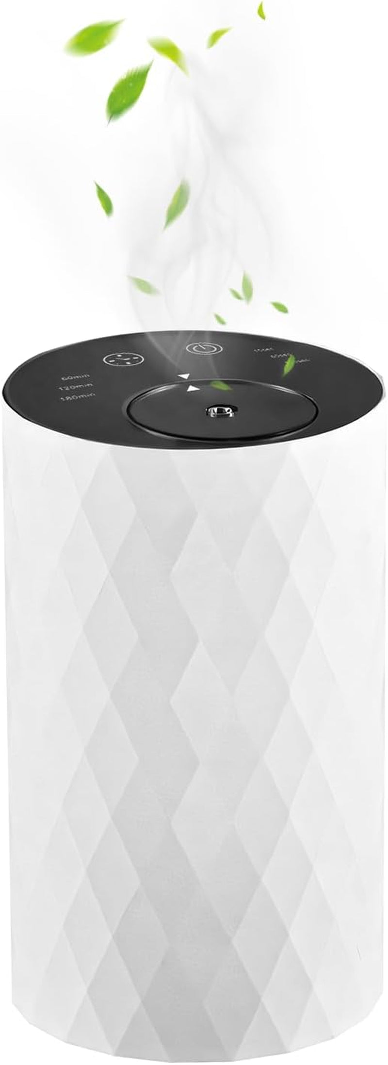 Waterless Essential Oil Diffuser – Cordless Aromatherapy Diffuser with USB Rechargeable Battery | Wireless Car & Home Air Diffuser | Eco-Friendly, Heat-Free Electric Scent Machine (White )