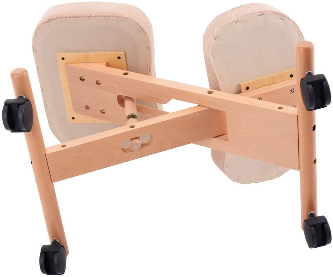 Adjustable Wood Posture Stool for Enhanced Comfort in Gaming and Computer Work