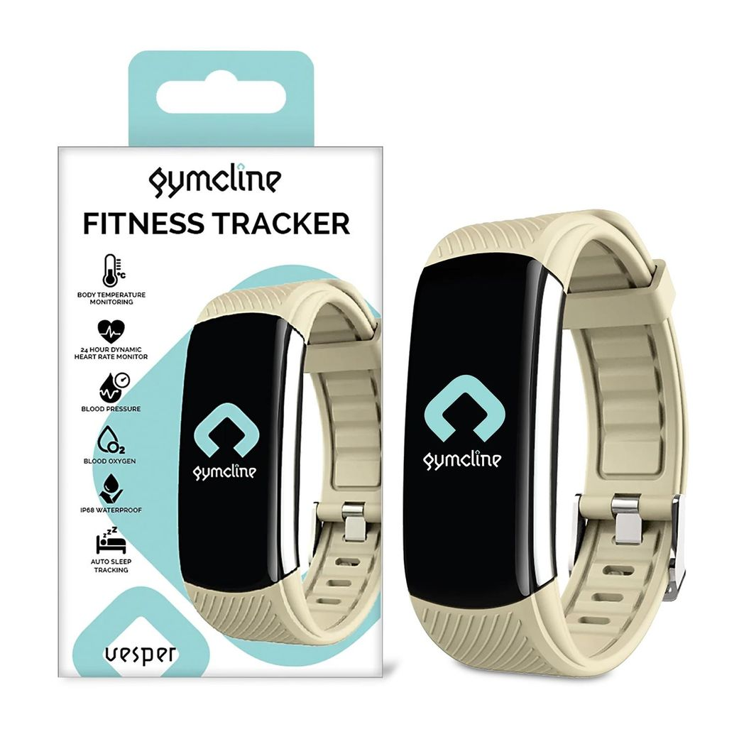Gymcline Vesper Fitness Tracker w/ Body Temperature, Heart Rate & Sleep Monitoring – Cream