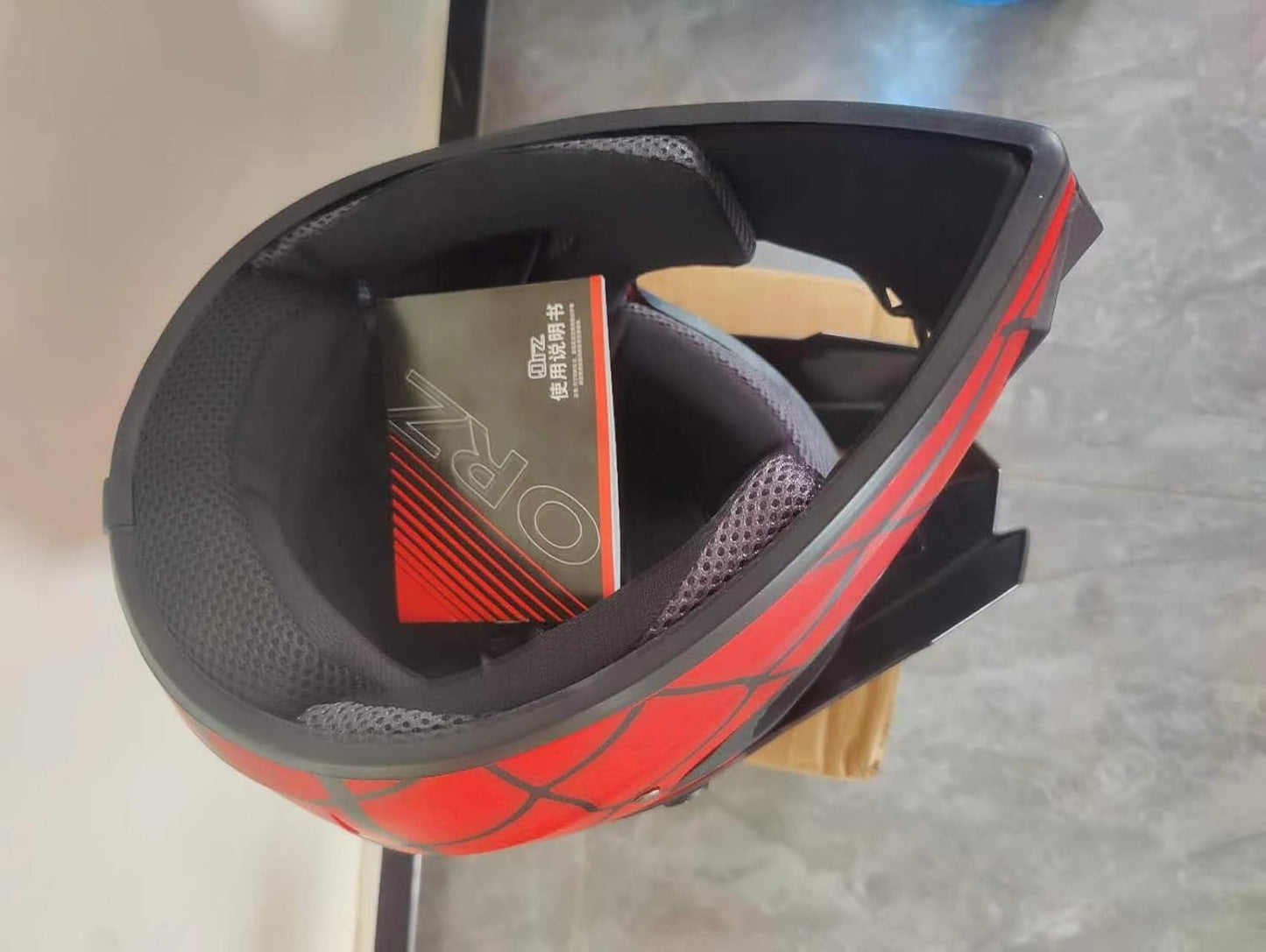 Full Face Red & Black Web Motocross Helmet Set – DOT Certified MTB MX ATV Dirt Bike Helmet with Goggles, Gloves & Mask | Adults & Youth Sizes