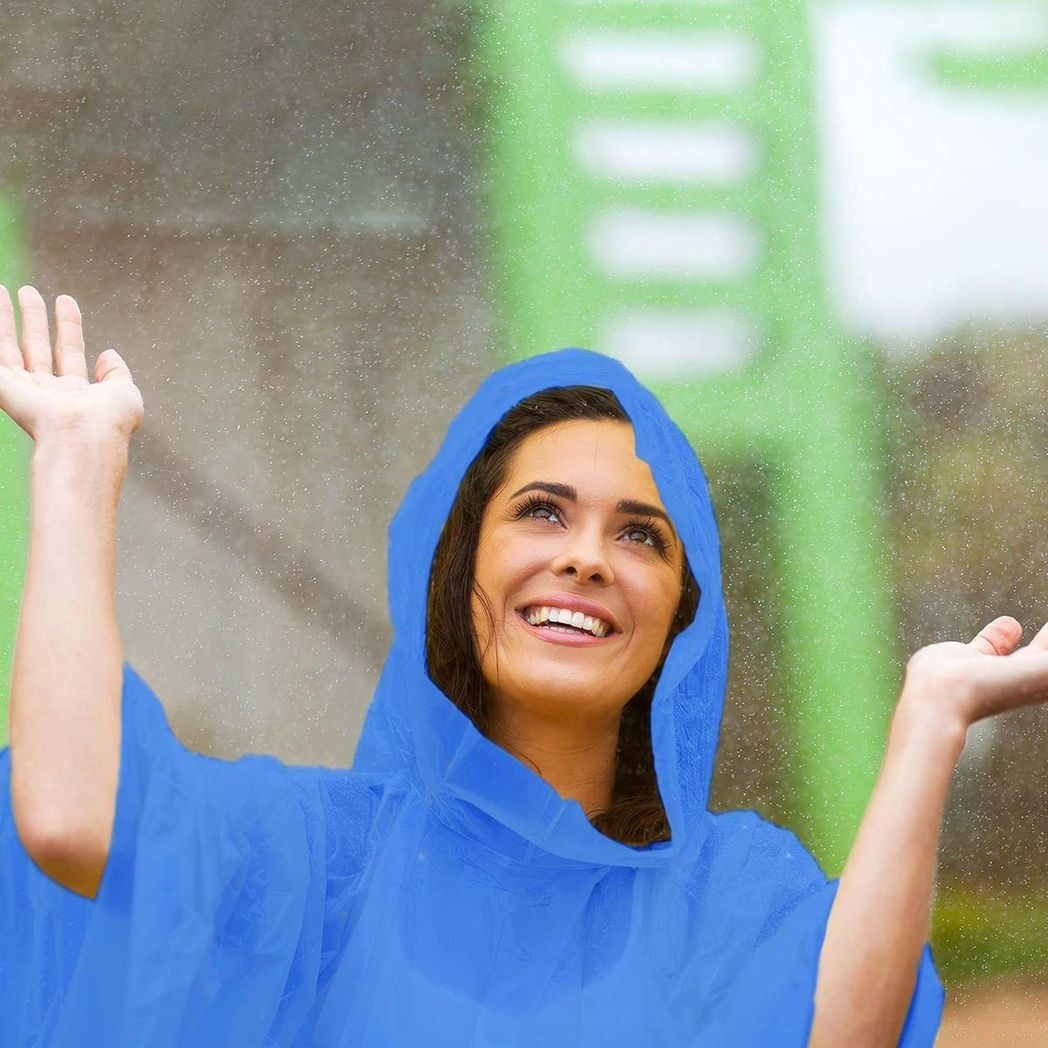 Emergency Rain Poncho Twin Pack – Lightweight, Waterproof, Unisex (Random Colour)
