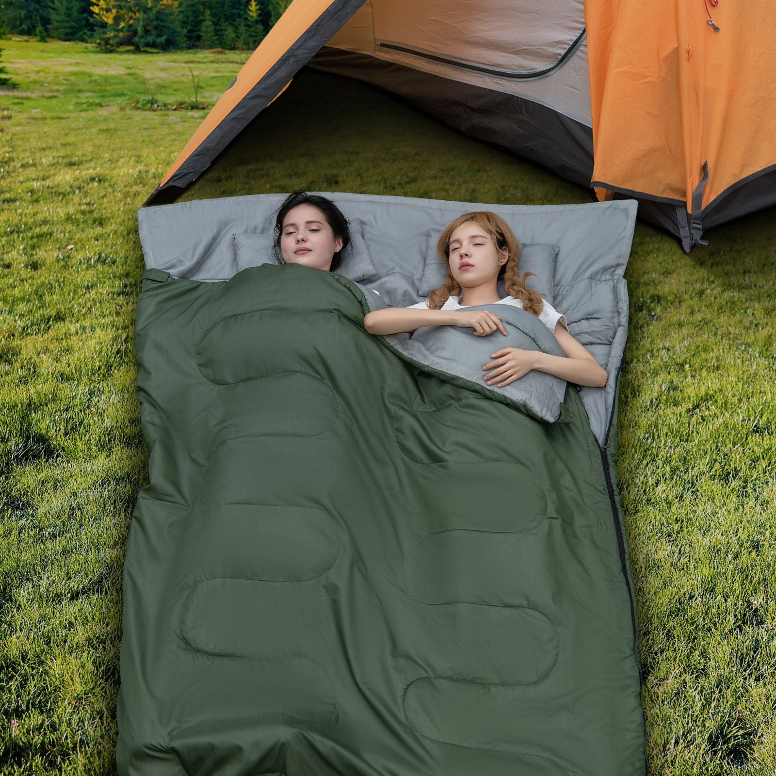 Extra Large Waterproof Double Sleeping Bag with Carrying Bag