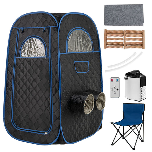 Portable Steam Sauna Tent with 1000W Steam Generator and Chair, 3L Capacity