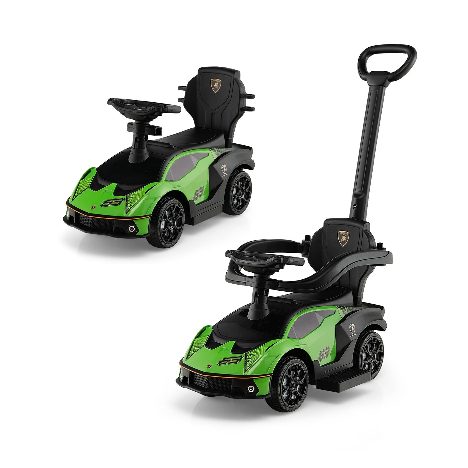 Licensed Lamborghini Ride-On Car for Kids with Push Handle