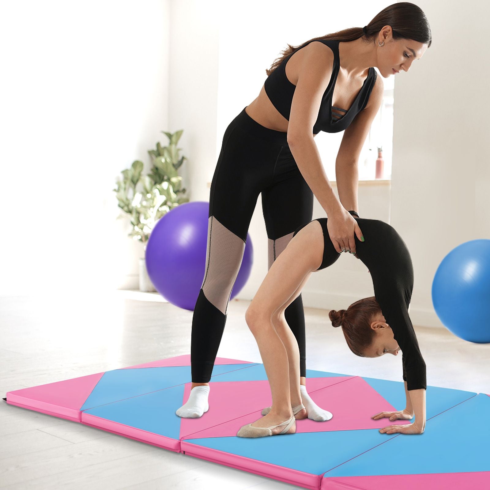 240 cm PU Leather Folding Gymnastics Mat